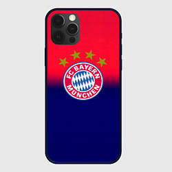 Чехол для iPhone 12 Pro Бавария Мюнхен градиент, цвет: 3D-черный