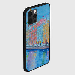 Чехол для iPhone 12 Pro Новогодний рисованный Санкт-Петербург, цвет: 3D-черный — фото 2