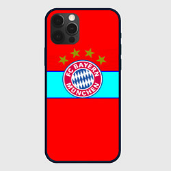 Чехол для iPhone 12 Pro Бавария Мюнхен полосы линии, цвет: 3D-черный