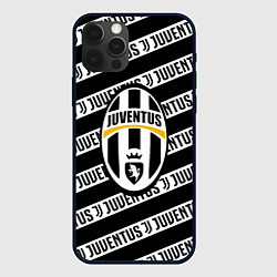Чехол для iPhone 12 Pro Ювентус полосы линии спорт, цвет: 3D-черный