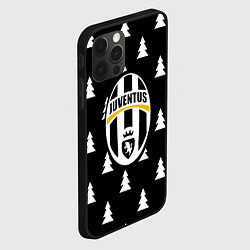 Чехол для iPhone 12 Pro Ювентус ёлочки паттерн, цвет: 3D-черный — фото 2