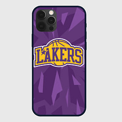 Чехол для iPhone 12 Pro NBA Los Angeles Lakers, цвет: 3D-черный