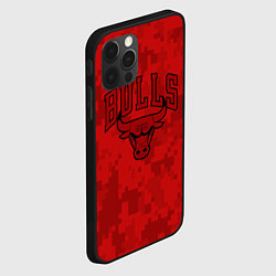 Чехол для iPhone 12 Pro NBA Bulls, цвет: 3D-черный — фото 2
