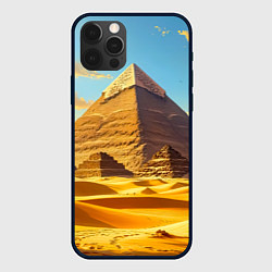 Чехол для iPhone 12 Pro Величие пирамид на закате, цвет: 3D-черный