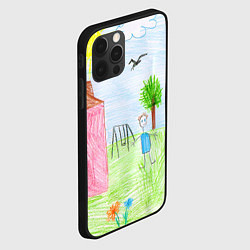 Чехол для iPhone 12 Pro Детские рисунки, цвет: 3D-черный — фото 2