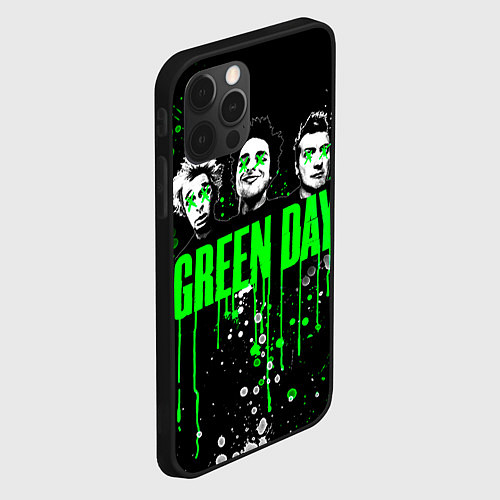 Чехол iPhone 12 Pro Green Day: Acid Colour / 3D-Черный – фото 2