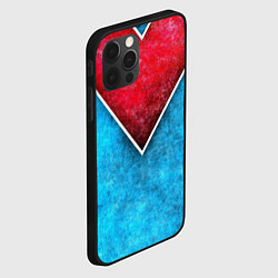 Чехол для iPhone 12 Pro Grunge superhero line - геометрические линии, цвет: 3D-черный — фото 2