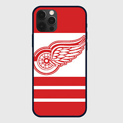 Чехол для iPhone 12 Pro Detroit Red Wings, цвет: 3D-черный