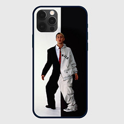 Чехол для iPhone 12 Pro Eminem: Black & White, цвет: 3D-черный