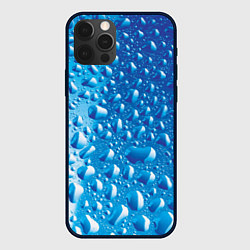 Чехол для iPhone 12 Pro Капли воды, цвет: 3D-черный