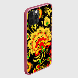 Чехол для iPhone 12 Pro Хохлома, цвет: 3D-малиновый — фото 2