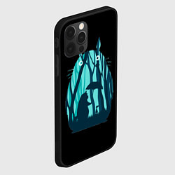 Чехол для iPhone 12 Pro Тоторо в лесу, цвет: 3D-черный — фото 2