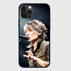 Чехол для iPhone 12 Pro Земфира поет, цвет: 3D-черный