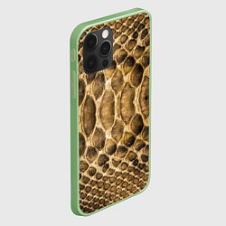 Чехол для iPhone 12 Pro Змеиная кожа, цвет: 3D-салатовый — фото 2