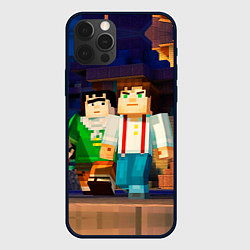 Чехол для iPhone 12 Pro Minecraft Men's, цвет: 3D-черный