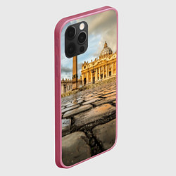 Чехол для iPhone 12 Pro Площадь святого Петра, цвет: 3D-малиновый — фото 2