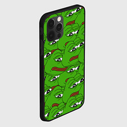 Чехол для iPhone 12 Pro Sad frogs, цвет: 3D-черный — фото 2