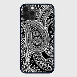 Чехол для iPhone 12 Pro Paisley, цвет: 3D-черный
