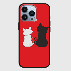 Чехол для iPhone 13 Pro Cat Love, цвет: 3D-черный