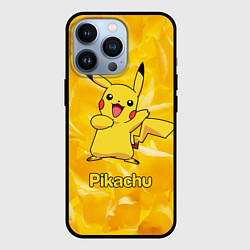 Чехол для iPhone 13 Pro Pikachu, цвет: 3D-черный