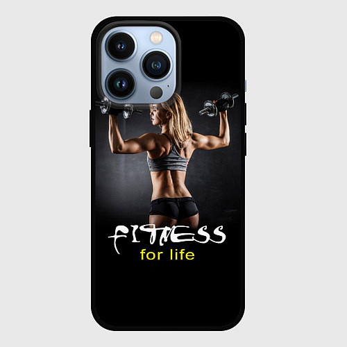 Чехол iPhone 13 Pro Fitness for life / 3D-Черный – фото 1