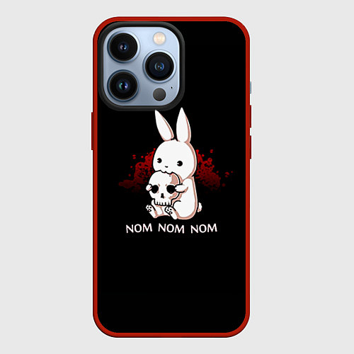 Чехол iPhone 13 Pro Череп / 3D-Красный – фото 1