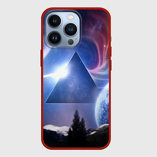 Чехол iPhone 13 Pro Pink Floyd: Space / 3D-Красный – фото 1