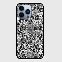 Чехол для iPhone 13 Pro Стикербомбинг, цвет: 3D-черный