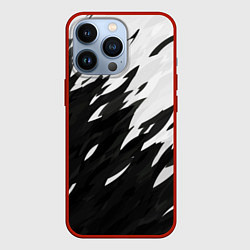 Чехол для iPhone 13 Pro Black & white, цвет: 3D-красный