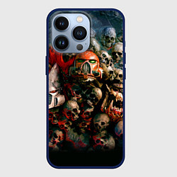 Чехол для iPhone 13 Pro Warhammer 40k: Skulls, цвет: 3D-тёмно-синий