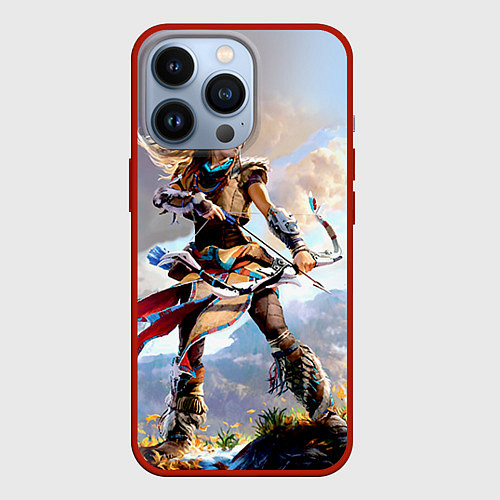 Чехол iPhone 13 Pro HZD 4 / 3D-Красный – фото 1