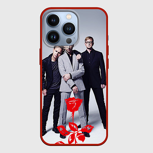 Чехол iPhone 13 Pro Depeche Mode: Red Flower / 3D-Красный – фото 1