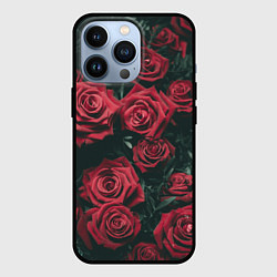 Чехол для iPhone 13 Pro Бархатные розы, цвет: 3D-черный