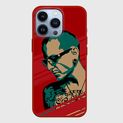 Чехол для iPhone 13 Pro Chester Bennington, цвет: 3D-красный