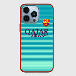Чехол для iPhone 13 Pro Barcelona FC: Aqua, цвет: 3D-красный