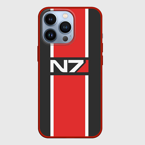 Чехол iPhone 13 Pro Mass Effect: N7 / 3D-Красный – фото 1