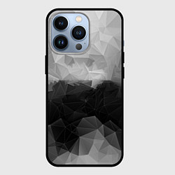 Чехол для iPhone 13 Pro Polygon gray, цвет: 3D-черный