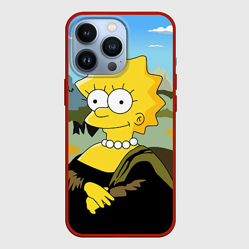 Чехол iPhone 13 Pro Mona Liza / 3D-Красный – фото 1