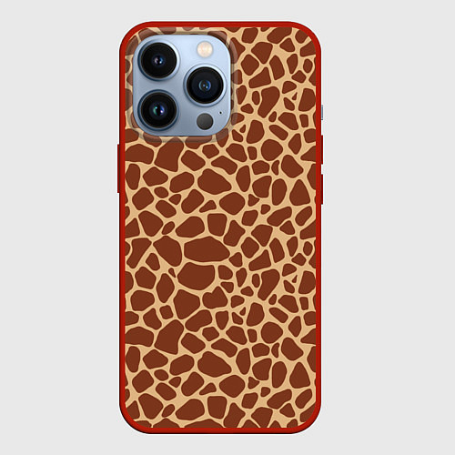 Чехол iPhone 13 Pro Жираф / 3D-Красный – фото 1