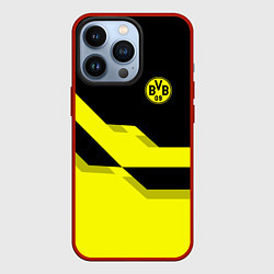 Чехол для iPhone 13 Pro BVB FC: Yellow style, цвет: 3D-красный