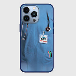Чехол для iPhone 13 Pro Костюм врача, цвет: 3D-тёмно-синий
