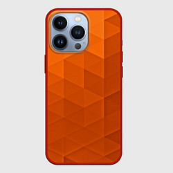 Чехол для iPhone 13 Pro Orange abstraction, цвет: 3D-красный