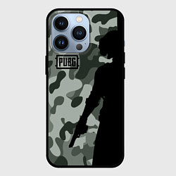 Чехол для iPhone 13 Pro PUBG: Camo Shadow, цвет: 3D-черный
