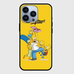 Чехол для iPhone 13 Pro Simpsons Family, цвет: 3D-черный