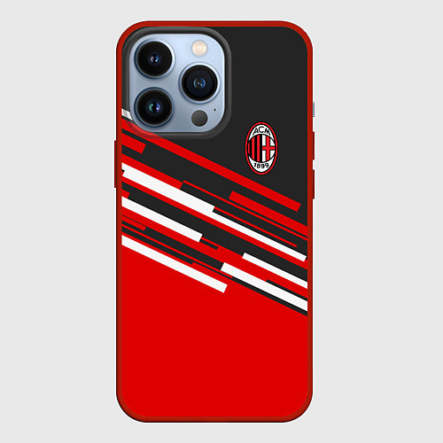 Чехол iPhone 13 Pro АC Milan: R&G / 3D-Красный – фото 1