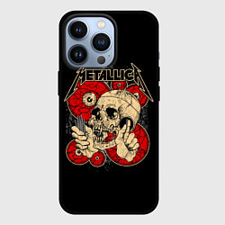 Чехол для iPhone 13 Pro Metallica Skull, цвет: 3D-черный