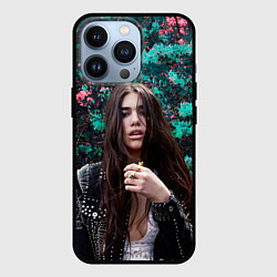 Чехол для iPhone 13 Pro Dua Lipa: Floral, цвет: 3D-черный