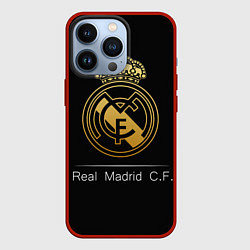 Чехол для iPhone 13 Pro FC Real Madrid: Gold Edition, цвет: 3D-красный