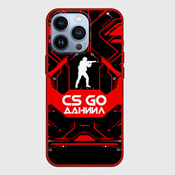 Чехол для iPhone 13 Pro CS:GO - Даниил, цвет: 3D-красный