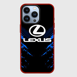 Чехол для iPhone 13 Pro Lexus: Blue Anger, цвет: 3D-красный